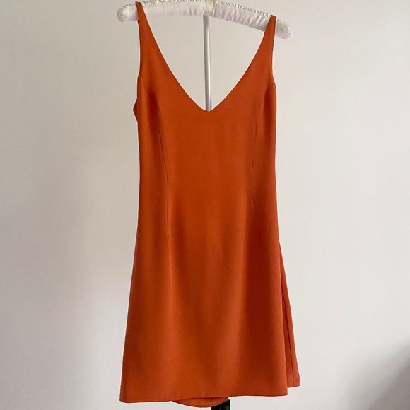 Olcay Gulsen Strappy Orange Mini Dress - Picture 1 of 3